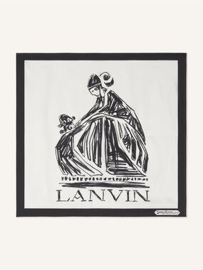 Lanvin Mother & Child Printed Silk Scarf